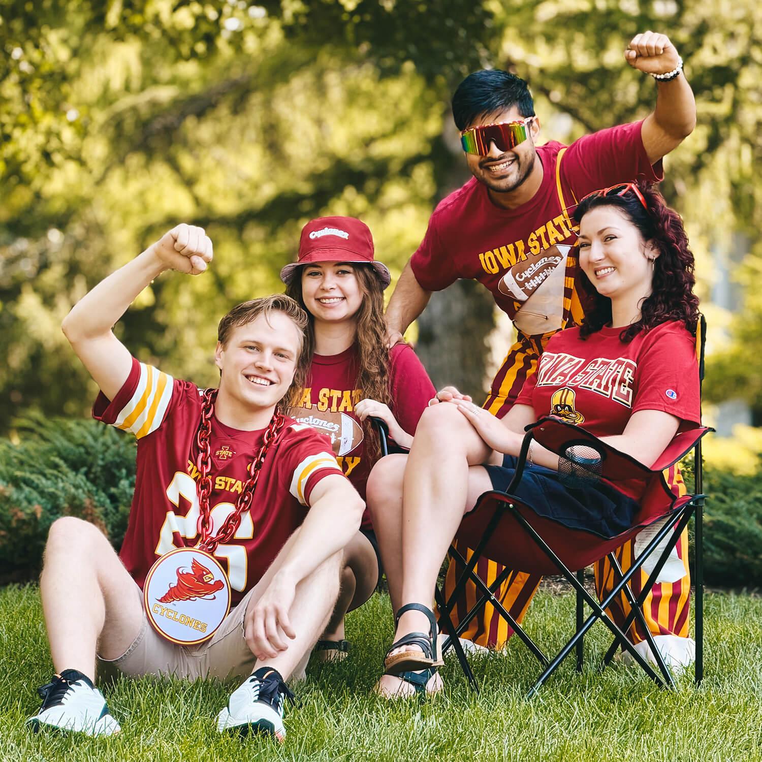 A collage of Cyclones enjoying Tailgate